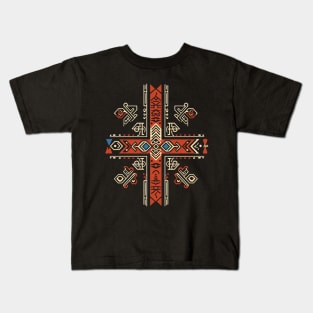 Ukrainian Modern Embroidery with Elements of Ancient  Runes Kids T-Shirt